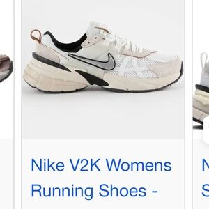 Nike V2K Women's Cream and Black Athletic Shoes